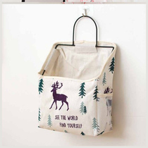 Toilet paper towel hanging bag toilet bathroom cloth art waterproof containing hanging bag dormitory bedside wall book debris