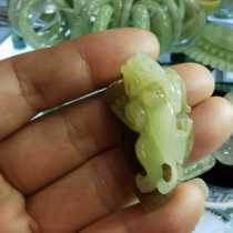 Natural Xiu Rock Jade Yellow White Old Jade Leu Pendant Pendant Pendant Fur Coat Chain Male And Female and Tian jade pendant pendant A stock