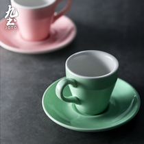 Eurostyle Ceramic Coffee Cup Sub Concentrate Mini-style coffee cup Saucer Suit Macaron Multicolored Minimalist Creativity