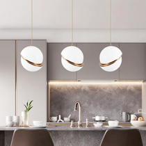 Restaurant chandeliers Nordic post-modern minimalist creative bedroom bedside fashion round ball single head bar Net red lamps
