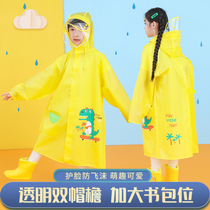 Childrens raincoat Boys and girls cartoon primary school students with school bags kindergarten cute waterproof full body suit poncho