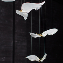 NEW HOTEL LOBBY LIGHT EXTRAVAGANZA White Feather Swallow Flying Crane Angel Wings Creative Decorative Chandeliers