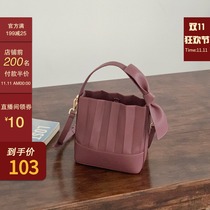 Micocah bag 2021 New bow bucket bag women autumn and winter large capacity shoulder bag shoulder bag original