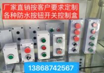 Waterproof two-position button switch control box 2-hole button box self-recovery emergency stop key to take electricity with protective cover