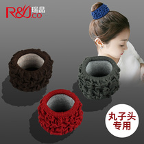Leather band women tie head rope women Korean tie hair wide edge simple high elastic durable tie half ball head Hairband