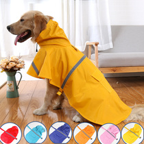 New large canine pet raincoats Puppy gold wool raincoat German pasture with cap waterproof coat large number with reflective strips