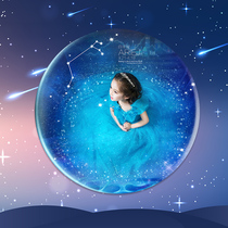 Round Crystal photo frame hanging wall enlarged custom creative children Baby simple wash Photo Plus photo frame constellation constellation