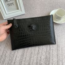 Medusa Handbag Mens New Genuine Leather Hand Grab Bag Youth Hand Grab Letter Enveloping Business Casual Bull Leather Male Bag Tide