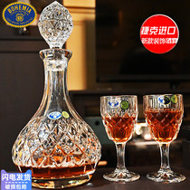 Czech original clothing imported BOHEMIA crystal red wine glass High foot cup wine glass 7 pieces of wine fitting suit