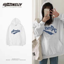 ins and clothing men and women with a hat jacket tide 2020 new autumn and winter loose casual sports long sleeves hooded bf