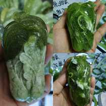 The jade hand made the piece of cabbage jade cabbage jade handlebar pieces of cabbage to adorned with a small swing piece for a tea darling