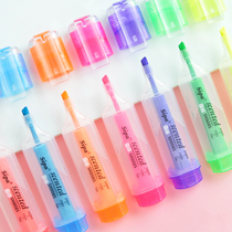 Student supplies stationery wholesale candy color multi-core chip fluorescent pen big head water color laptop pen color