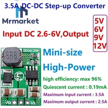 15W boost switching power supply module DC-DC 3 3V 3 7V 3 8V 4 2V go 5V 6V 9V 12V