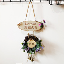 Customized personality listing shop house sales welcome to double-sided willow wreath Nordic ins Wind listing