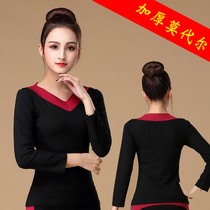 Square Dance Costume Women Autumn Dancing Dancing Clothes Long Sleeve Top Thickened Modal Winter New Adult