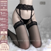 J Gill: Black Silk Bottom Vegettes Thorns Hang Socks Sexy Grid Socks Fishing Nets Socks Women Silk Socks Summer Thin