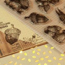 WEEK BAR squirrel silicone transparent seal hand account vintage icon postmark printed hand account decorative chapter handle collection