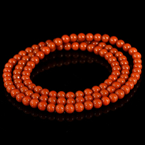36 36 98 gr 6mm 6mm MOUTH PURE PERSIMMON RED SOUTH RED AGATE ROUND PEARL NECKLACE FOEBALL MULTI-CIRCLE HANDSTRING