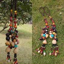 Natural Bodhi car pendants rearview mirror Buddha beads ornaments Female Personality male car accessories keep safe round