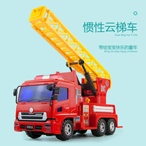 Lili childrens engineering car inertial sliding fire truck toy car simulation model boy baby birthday gift