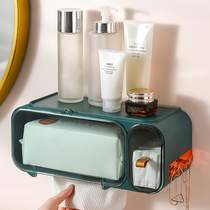 Da Magic Wash Towel Holder Toilet Tissue Box Dust-proof Storage Wall-mounted Tissue Holder No Punched Hanging Holder