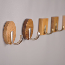 Red oak solid wood adhesive hook strong adhesive paste Wall Wall wall hanging load-bearing hook no trace paste after door non-perforated clothes hook