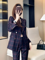 Suit Two suits Superior senses 2022 Spring new tennis Red Fashion Bursting Straight Barrel Pants Pro women