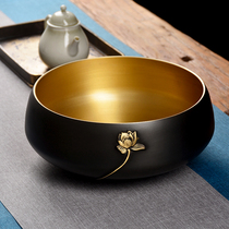 Pure copper tea wash large household water kettle Extra large water wash Jianshui Ceramic Kung Fu tea set Teacup basin tea ceremony accessories