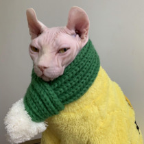 Hairless cat winter knitted scarf to keep warm Sphynx German curly cat dwarf kitten scarf