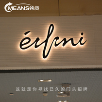 Set To Shine Character Creative Sign Black Personality Stainless Steel Advertising Character Shop Recruiding Head Backlight Billboard