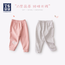 Ingebel baby autumn pants cotton single Baby pants spring and autumn crotch children warm pants inside wearing leggings