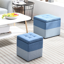 Storage stool Low stool Solid wood shoe stool Living room sofa stool Simple fashion storage stool Creative sofa cushion stool