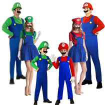 Halloween Super Mario costume cosplay Mario Louis pants skirt family parent-child suit
