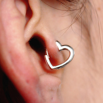 Love earrings ins cold wind Korean Hyun elegant wind ear ring buckle small earlobe jewelry 925 silver exaggerated earrings female