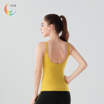 Lemon clothing Unlimited season new female nude yoga vest double-sided abrasive fabric with chest pad LUM29232