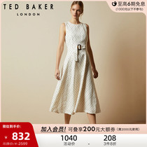 TED BAKER Women's Simple Fashion Polka Dot Print Cuffed Waist Sleeveless Dress Skirt 242209