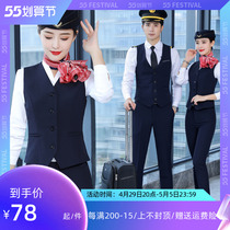 Men and women in the same professional dress Machia suit Fashion Flight Attendants Front Desk Beauty Divisions College of Airway College Workwear
