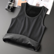 Winter warm plus thickening vest man to practice canned shoulder sleeveless wearing round-neck vest T-shirt