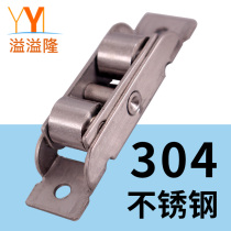 Overlon old plastic steel door and window pulley 304 stainless steel 88 double flat wheel sliding window sliding window roller accessories