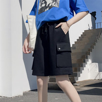 Tooling Shorts 50% Pants Tightness Waist Student Broadlegged Pants Covering Meat 2020 Summer Loose New Straight Drum Sporting Pants