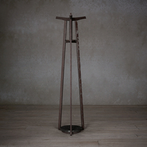 Tao home Trig hanger Chinese classical red oak bedroom furniture coat rack with tray