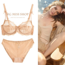 2021 New Big Code Milk Cover With Steel Ring Underwear Lady Thin Sexy Lace Bra Transparent Beauty Back Bra Suit
