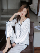 IF-KANN2022 new pajamas womens spring and autumn ice silk sexy silky net red mulberry silk high-end sense can be worn outside