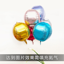 Silver 4d solid round display Balloon Adornment Adult Birthday Full Moon Party Arranged Wedding Courseware Props