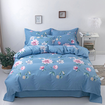 Four pieces of cover pure cotton 100 All cotton spring autumn season Jane about naked sleeping bed linen quilt cover bed goods kit bedding bedding