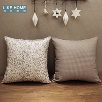 Original cushion cover linen sofa pillow case printed pillow retro cushion American pillow fabric gray coffee