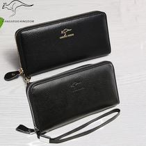 New couple wallet long men and women a pair of headskin wallet lady zipper kangaroo lady handbag leather tide