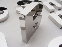 Jilin factory exquisite non-welded metal door signboard company background wall white steel advertising stainless steel word Direct marketing