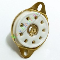 Ceramic GZC9-L-G large nine-foot lock type electronic tube gilded tube base suitable EF50 EF50 TT12 EC52 EC52 etc.