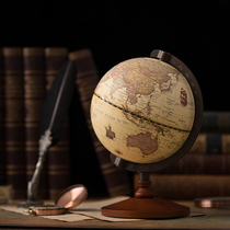 Vintage Nostalgic English globe American home decoration ornaments Wooden base Wedding photography shooting props